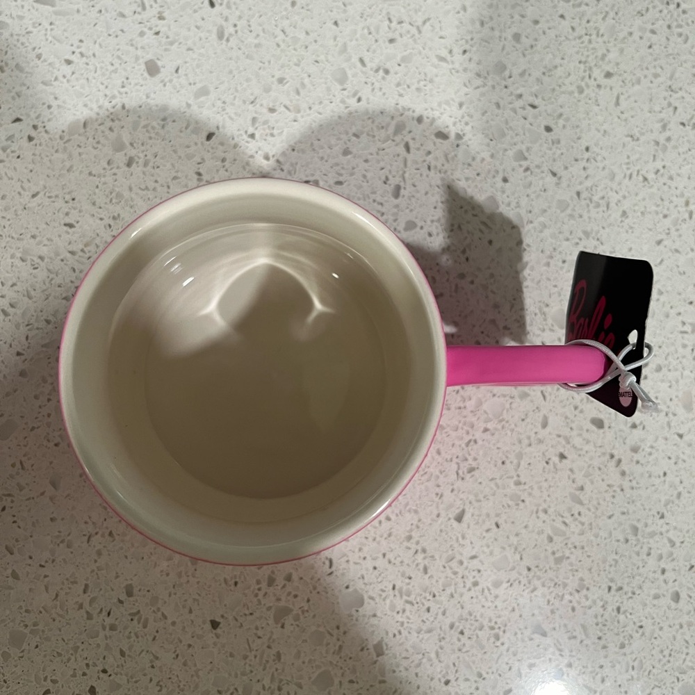 Mattel Barbie Logo 21 oz Ceramic Mug Pink NWT - Picture 3 of 6